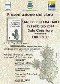 Presentazione del libro di Vincenzo Giuliano: "Il riscatto di un popolo in maschera"
